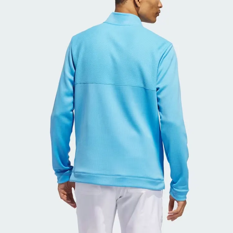 Adidas Ultimate365 Textured Quarter-Zip Top Jackets Coats Men's Sky Blue-2