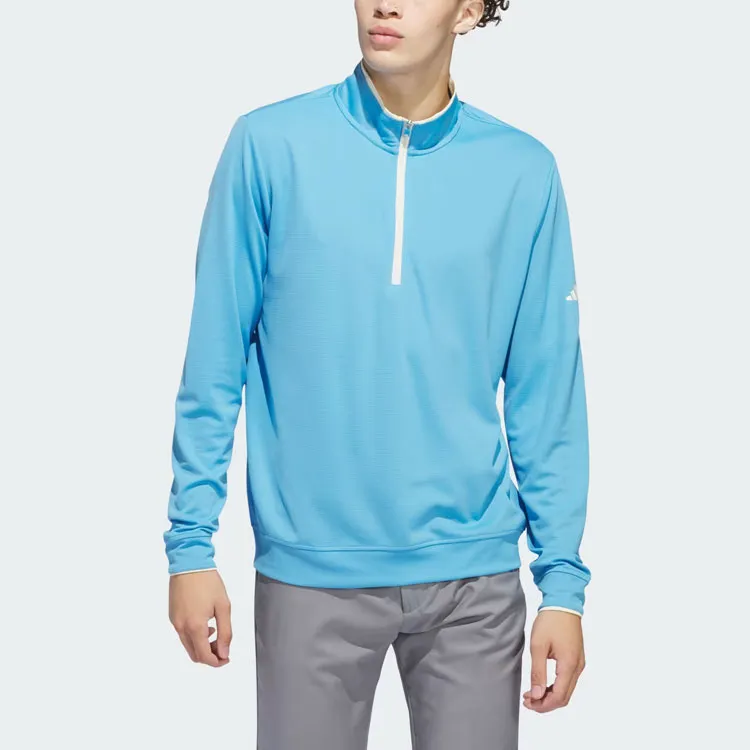 Adidas Lightweight Half-Zip Top Jackets Coats Men's Half Blue-1