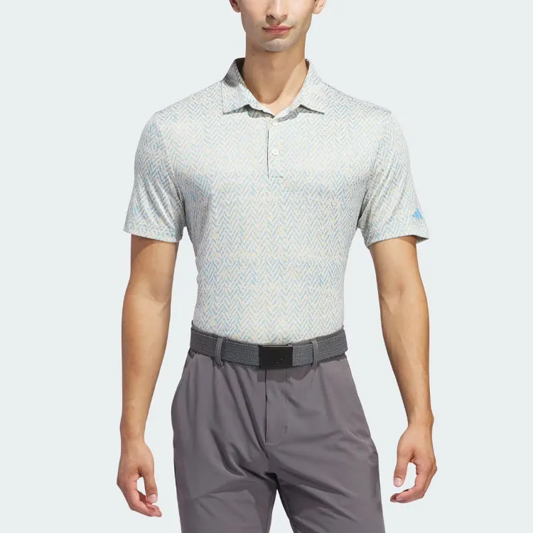 Adidas Ultimate365 Jacquard Polo Shirt Polo Shirt Men's Half Blue-1