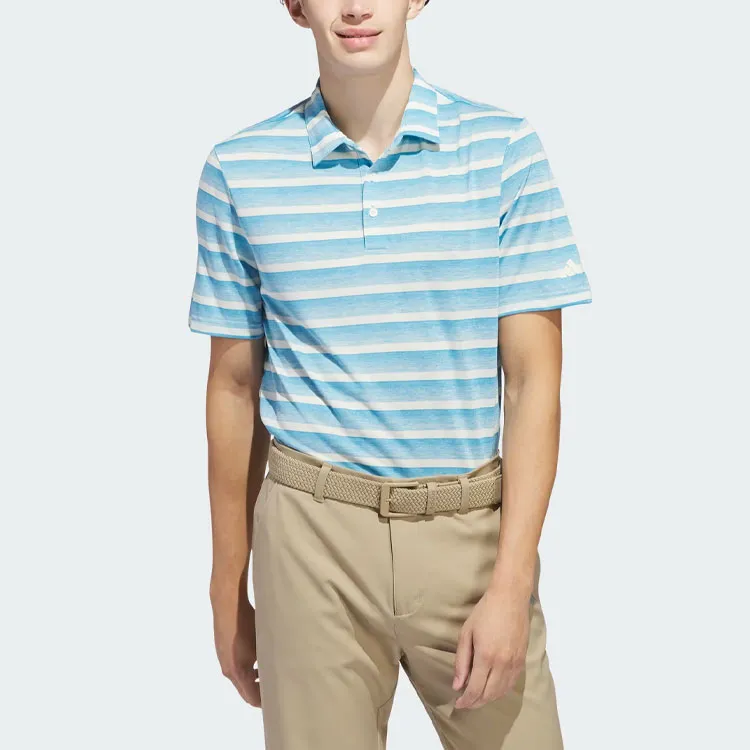 Adidas Two-Color Striped Polo Shirt Polo Shirt Men's Half Blue-1