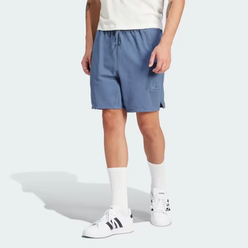 Adidas Lounge Piqué Terry Shorts Casual Shorts Men's Ink Blue-1