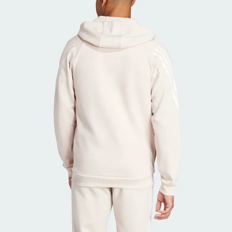 Adidas Future Icons 3-Stripes Full Zip Hoodie Sweatshirt Men's Beige-2