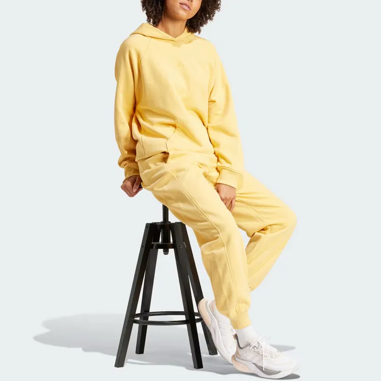 Adidas All Szn Fleece Loose Pants Knitted Sports Pants Women's Yellow-4