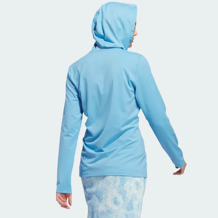 Adidas Performance Golf Hoodie Sweatshirt Women's Half Blue-1