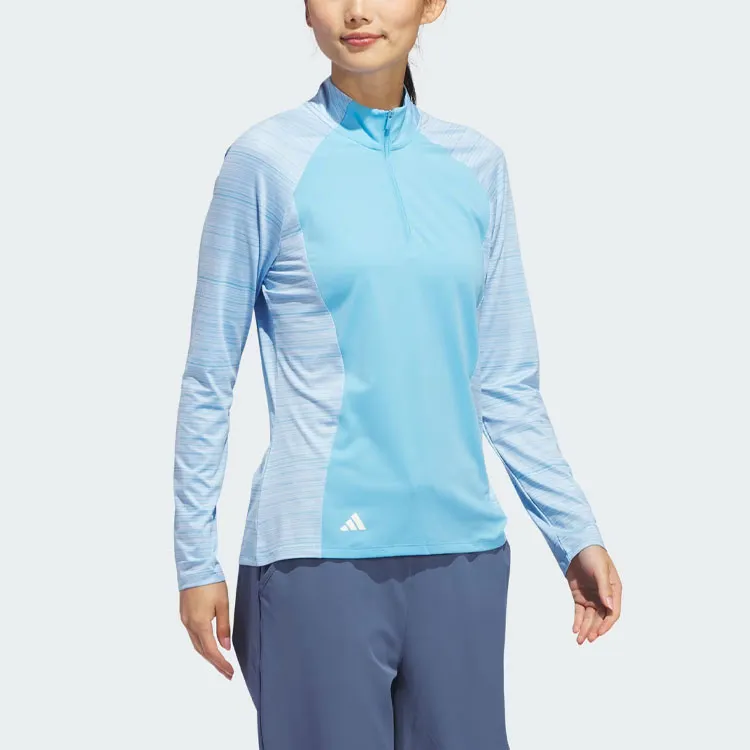 Adidas Raglan Sleeve T-Shirt Women's Half Blue-3