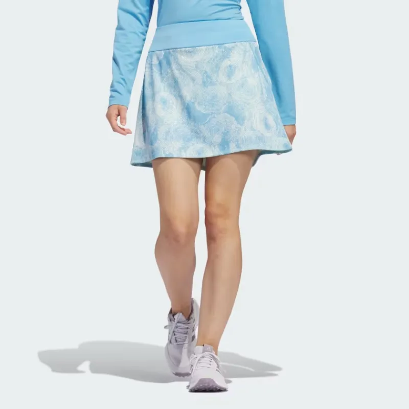 Adidas Ultimate365 Printed Skort Casual Short Skirts Women's Half Blue-1