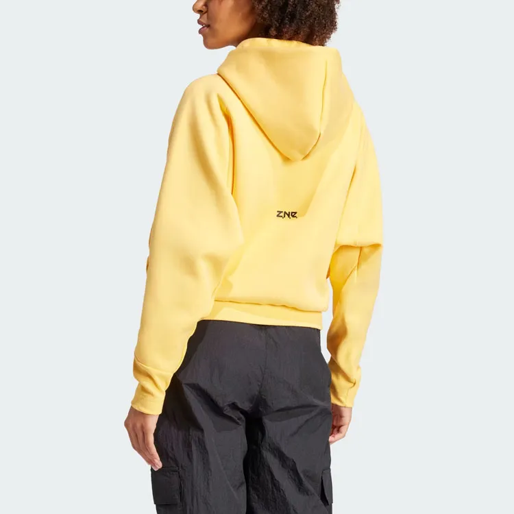 Adidas Z.N.E. Full-Zip Hoodie Sweatshirt Women's Yellow-2