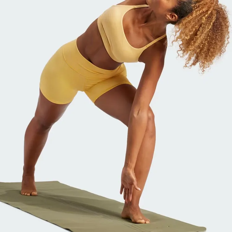 Adidas All Me 5-Inch Short Leggings Sports Shorts Women's Yellow-3