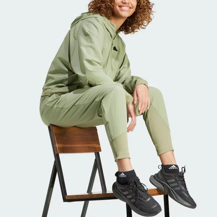 Adidas Z.N.E. Woven Full-Zip Hoodie Jackets Coats Women's Green-2