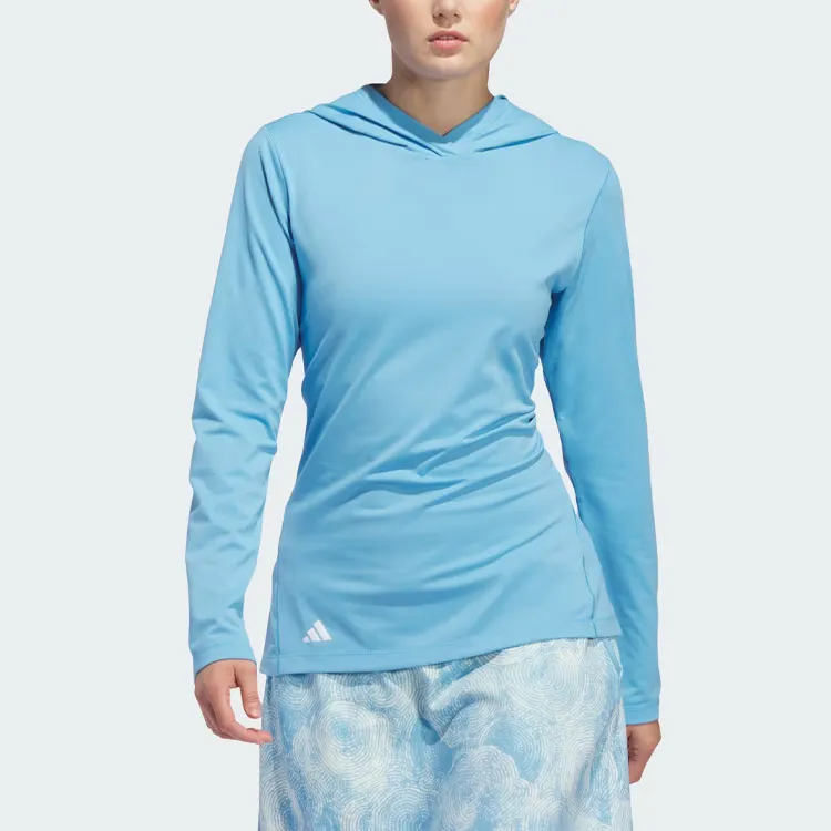 Adidas Performance Golf Hoodie Sweatshirt Women's Half Blue-2