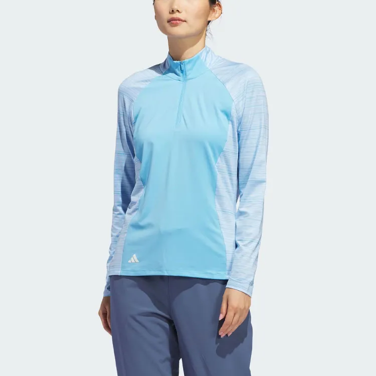 Adidas Raglan Sleeve T-Shirt Women's Half Blue-1