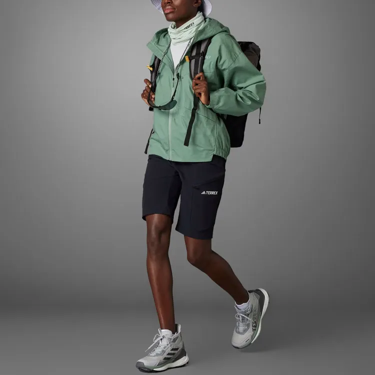 Adidas Terrex Xploric Wind Jacket Jackets Coats Women's Silver Green-2