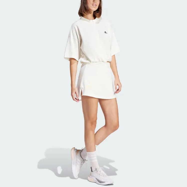 Adidas Sportswear Resort Graphic Skort Casual Short Skirts Women's White-3