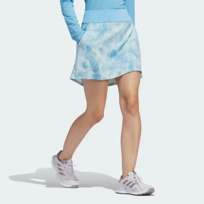 Adidas Ultimate365 Printed Skort Casual Short Skirts Women's Half Blue-3