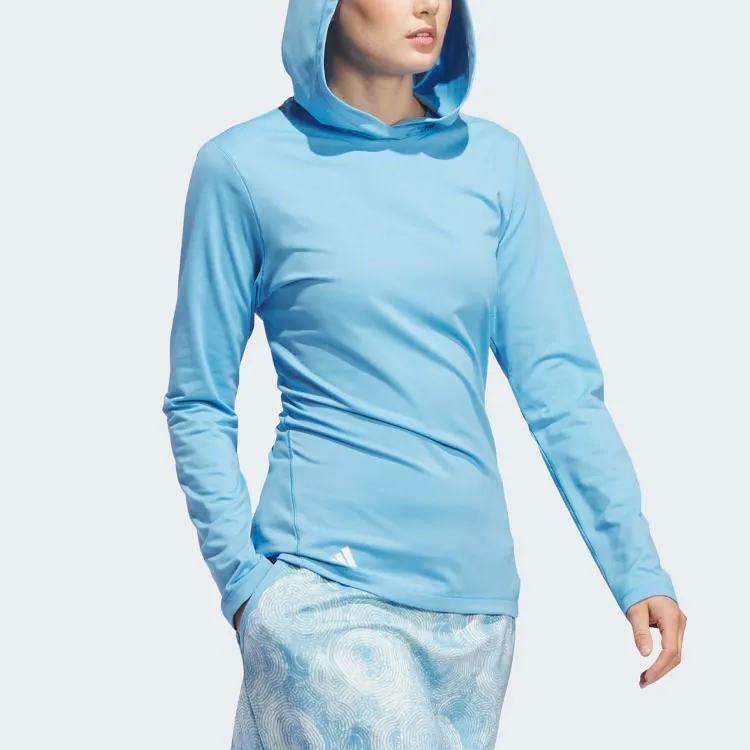 Adidas Performance Golf Hoodie Sweatshirt Women's Half Blue-4