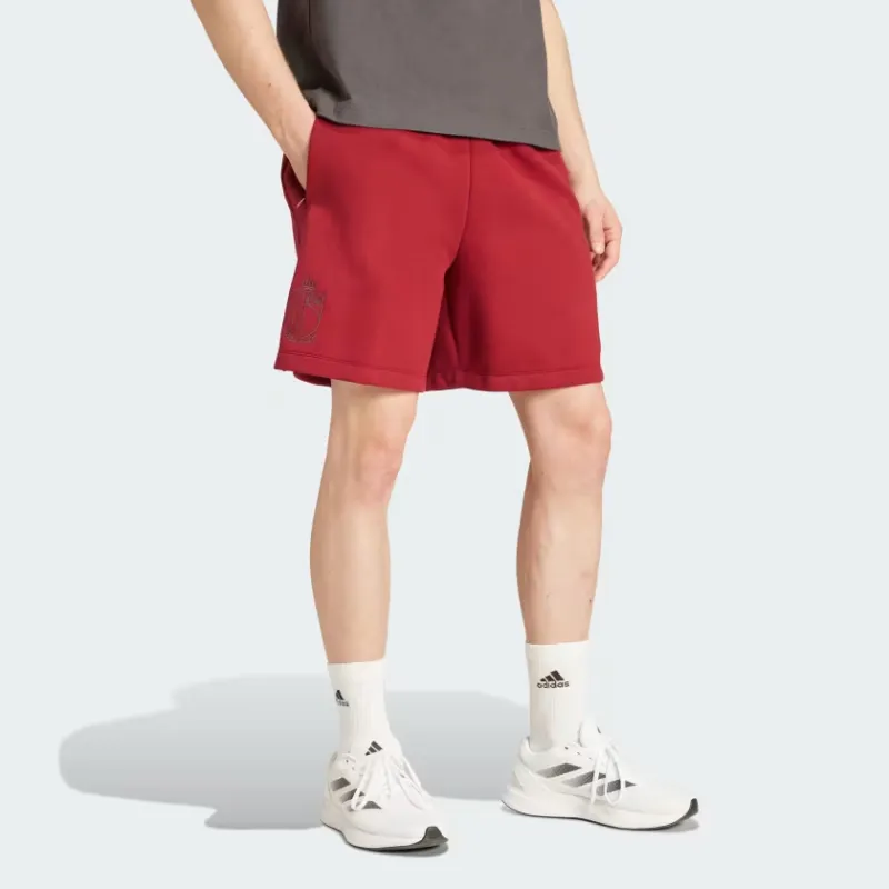 Adidas Belgium Travel Shorts Soccer Bottoms Men's Red-1