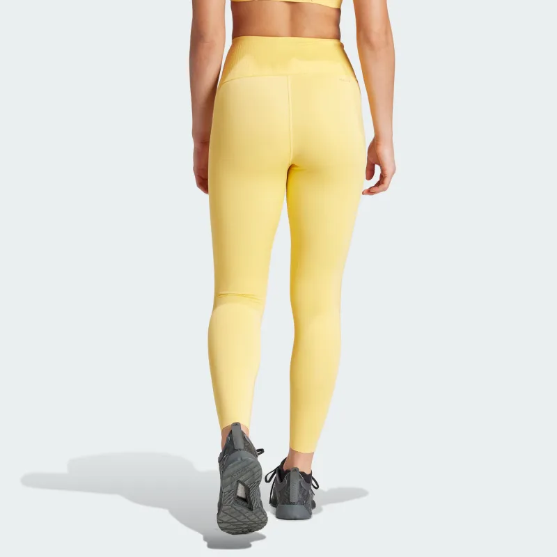 Adidas Optime Power 7/8 Leggings Athletic Trousers Women's Bright Yellow-2