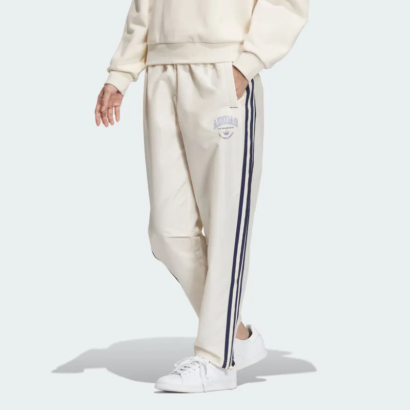 Adidas Originals Logo Twist Track Tracksuit Bottoms Knitted Sweatpants Women's Wonder White-1