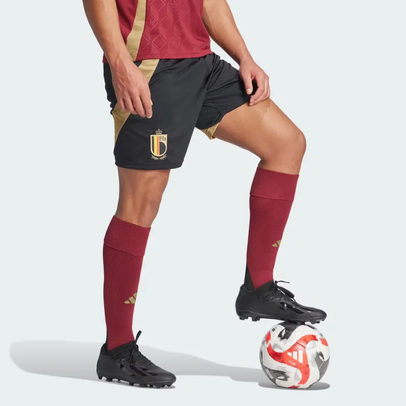 Adidas Belgium 24 Home Shorts Soccer Bottoms Fan Edition Belgium Home Men's Black-3
