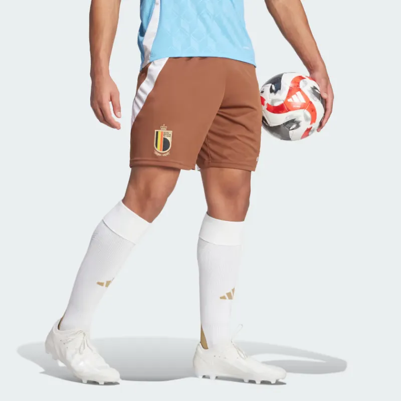 Adidas Belgium 24 Away Shorts Soccer Bottoms Fan Edition Belgium Away Men's Brown-3