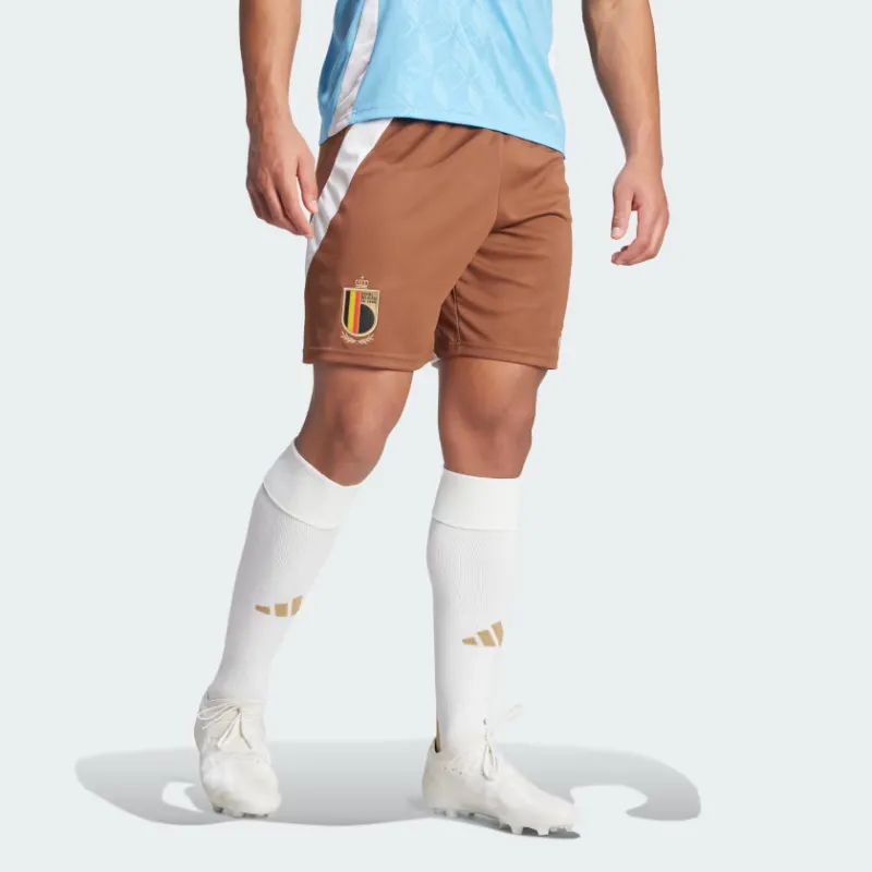 Adidas Belgium 24 Away Shorts Soccer Bottoms Fan Edition Belgium Away Men's Brown-2