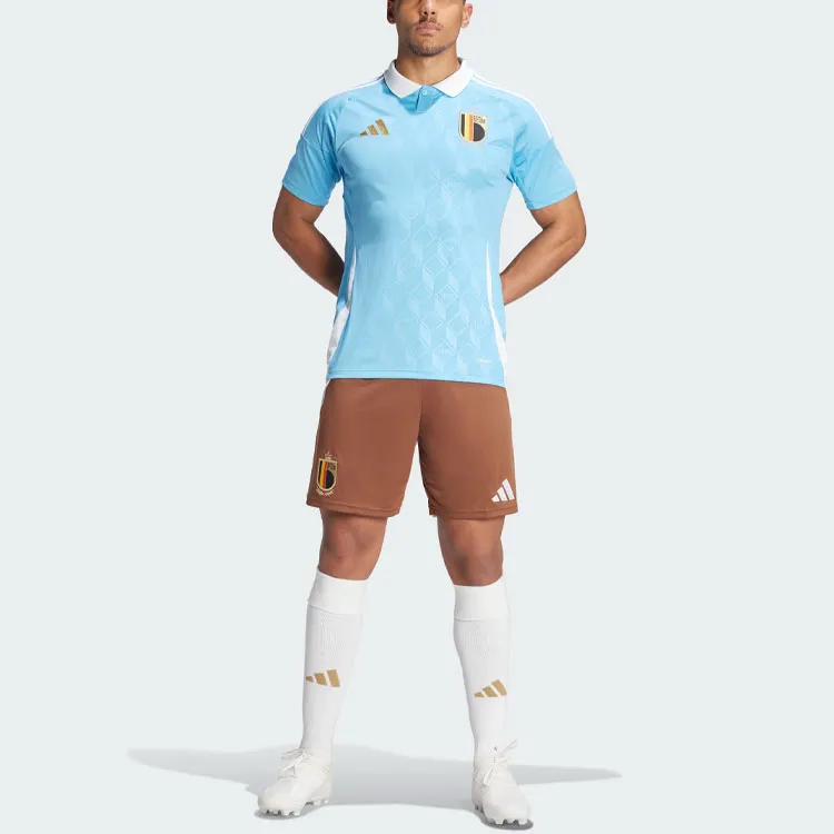 Adidas Belgium 24 Away Shorts Soccer Bottoms Fan Edition Belgium Away Men's Brown-4