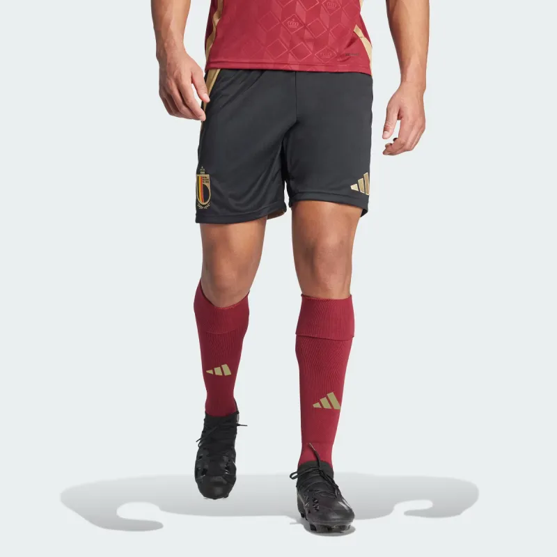 Adidas Belgium 24 Home Shorts Soccer Bottoms Fan Edition Belgium Home Men's Black-2