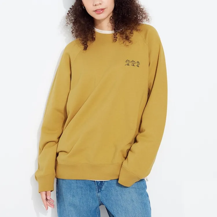 Peanuts X UNIQLO X PEANUTS Co branded Series T Shirts Unisex Earth Yellow-1