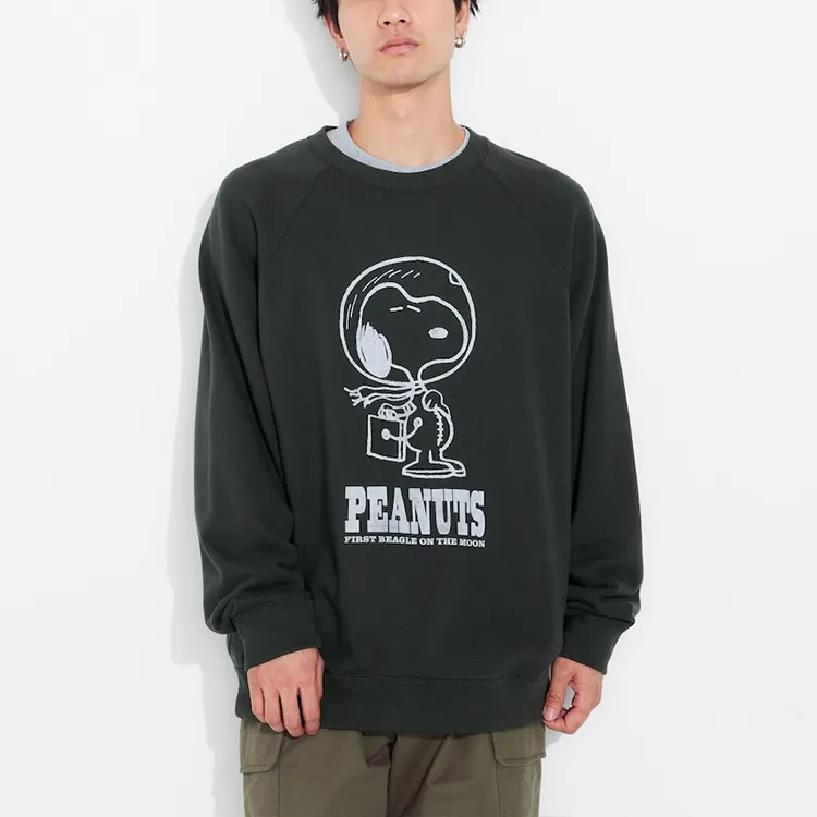 Peanuts X UNIQLO X PEANUTS Co branded Series T Shirts Unisex Black-2