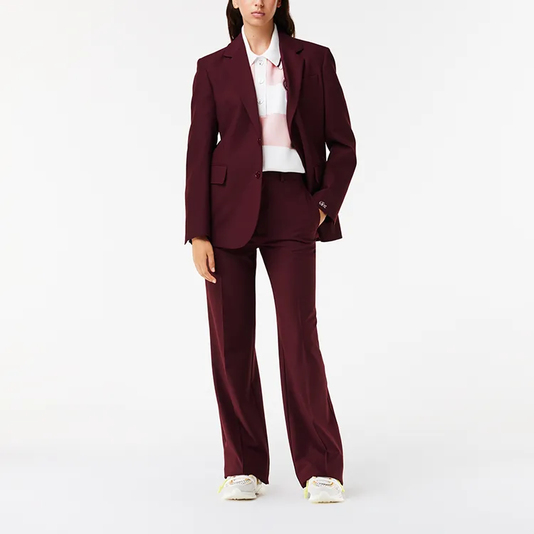 LACOSTE X EleVen By Venus Co-brand Casual Pants Women's Red-1
