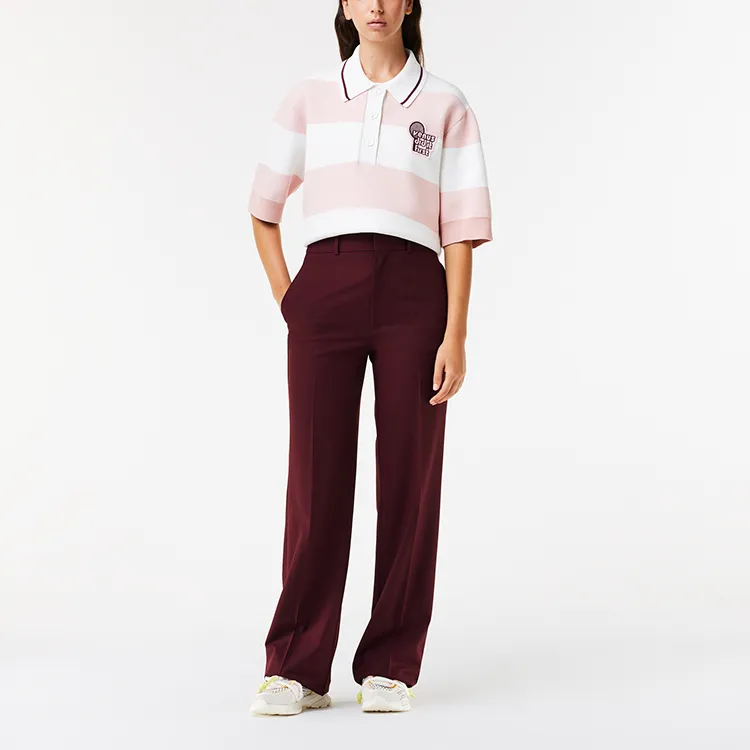 LACOSTE X EleVen By Venus Co-brand Casual Pants Women's Red-3