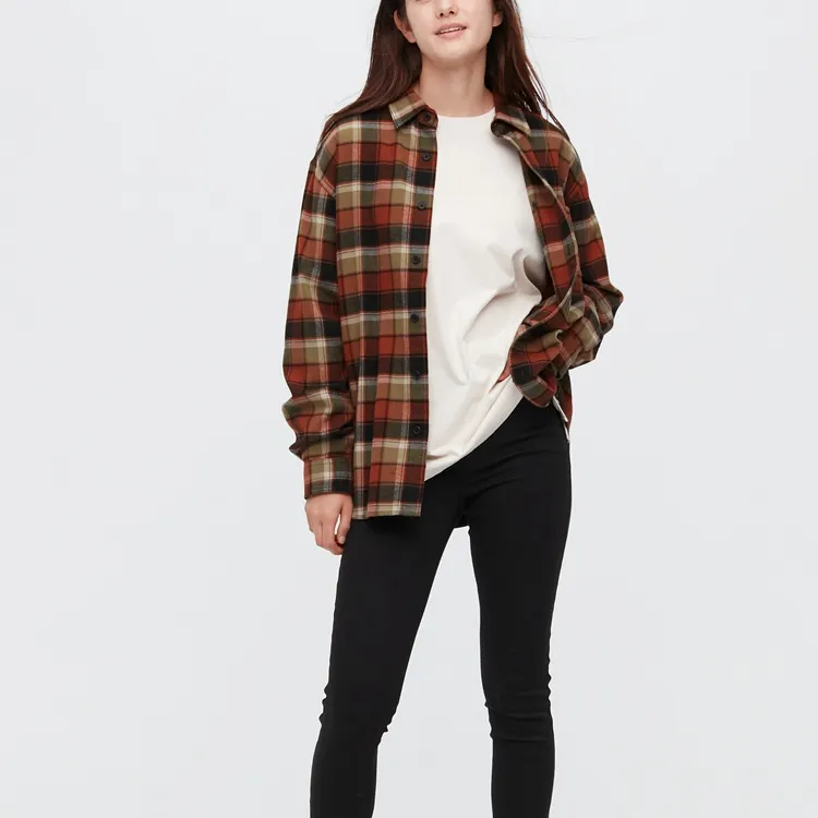 UNIQLO Shirt Unisex Dark Orange-2