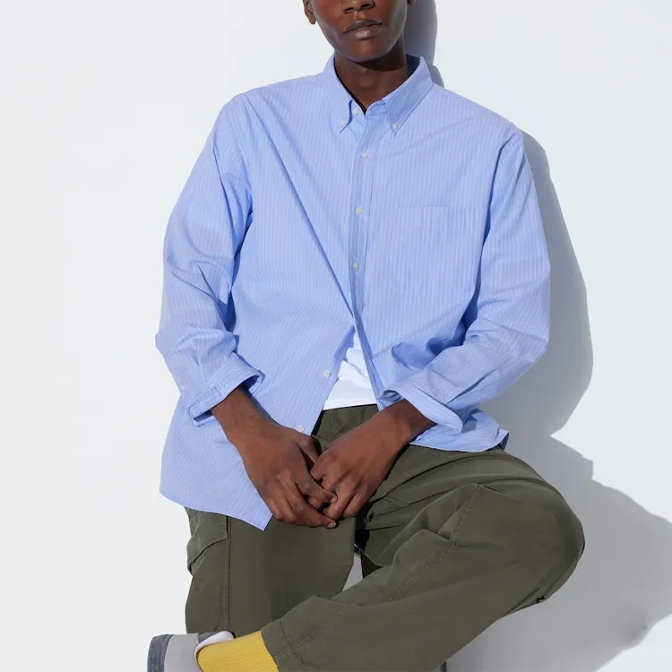 UNIQLO Shirts Men Sky Blue-1