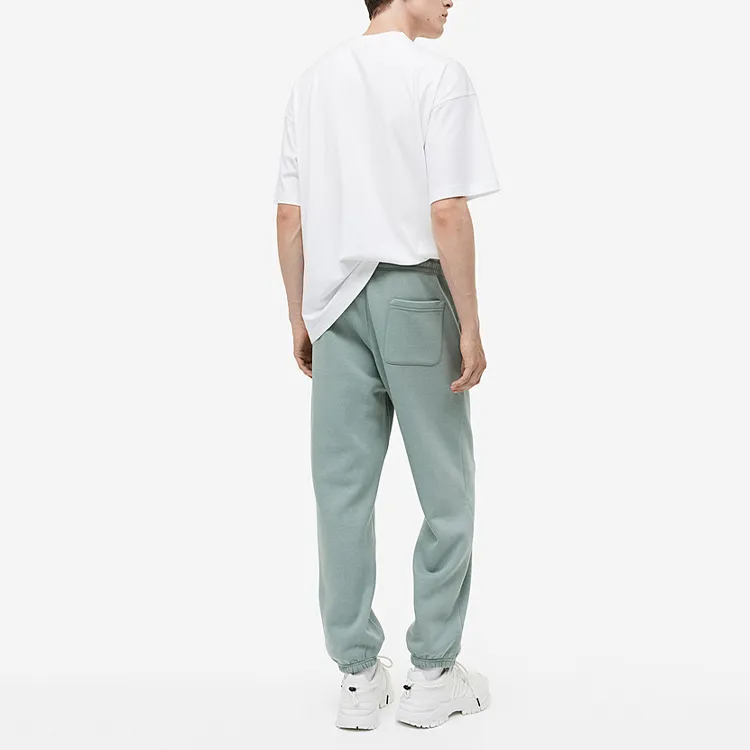 H&M Knitted Sports Pants Men's Light Khaki Green-3