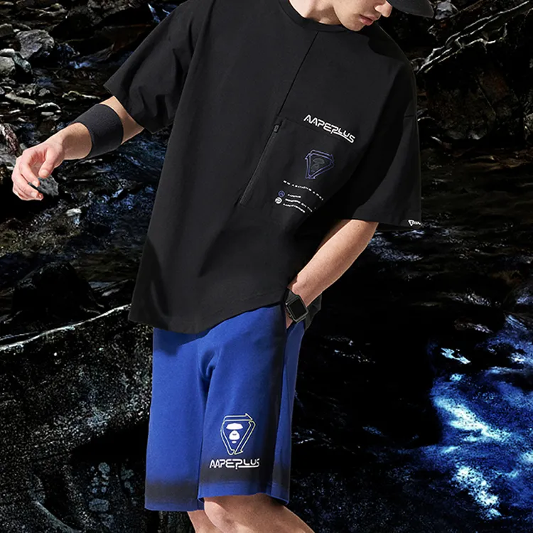 Aape Casual Shorts Men's Dark Blue-2