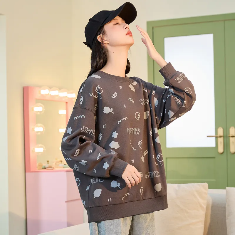 Tonlion Sweatshirt Women's Charcoal Gray-1