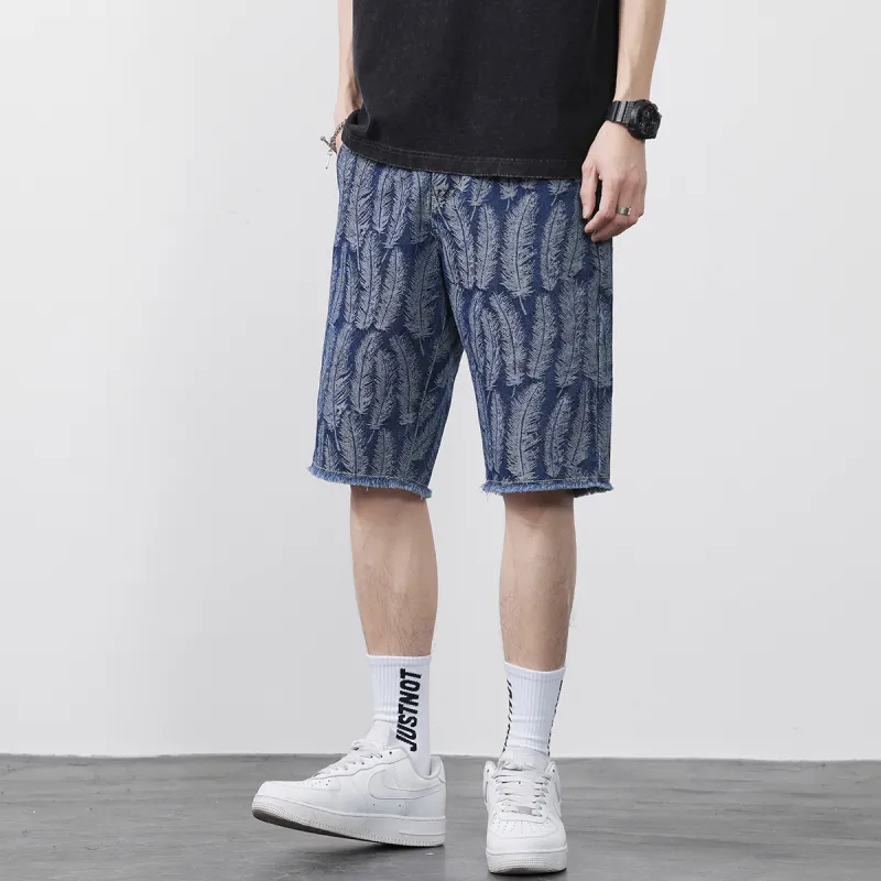Tonlion Denim Shorts Men's Blue Tone-1