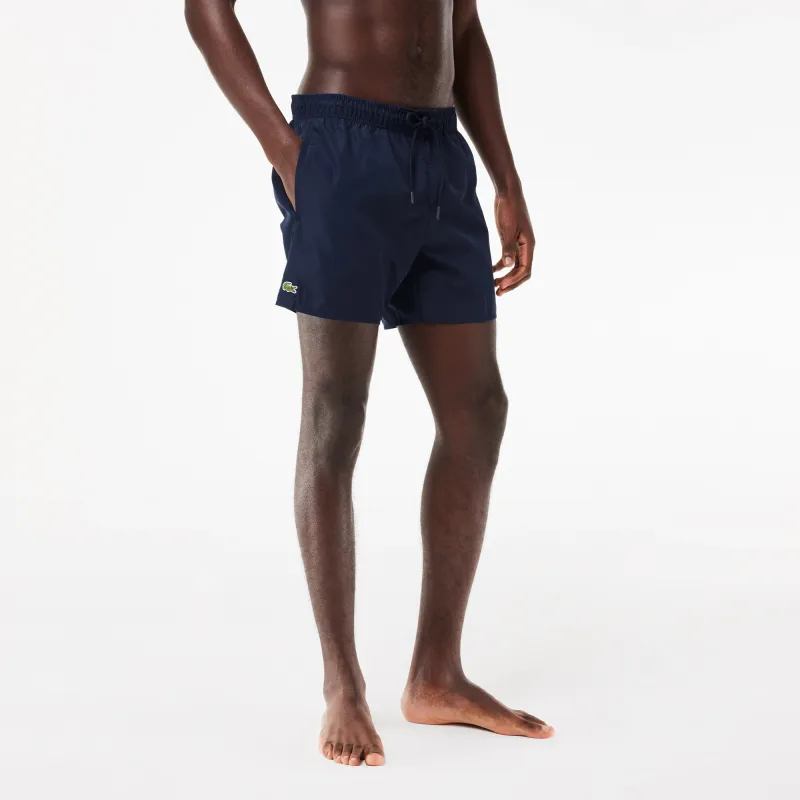 LACOSTE Logo Patch Drawstring Swim Shorts-2