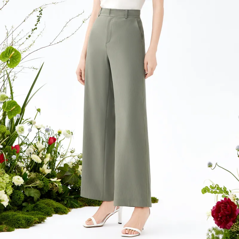 JZ. ANNAKRO Casual Pants Women's Army Green-1