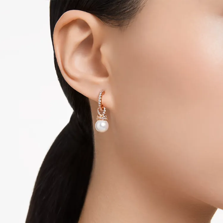 Swarovski Rose Gold-Tone Plated Earrings Women's Rose Gold-4