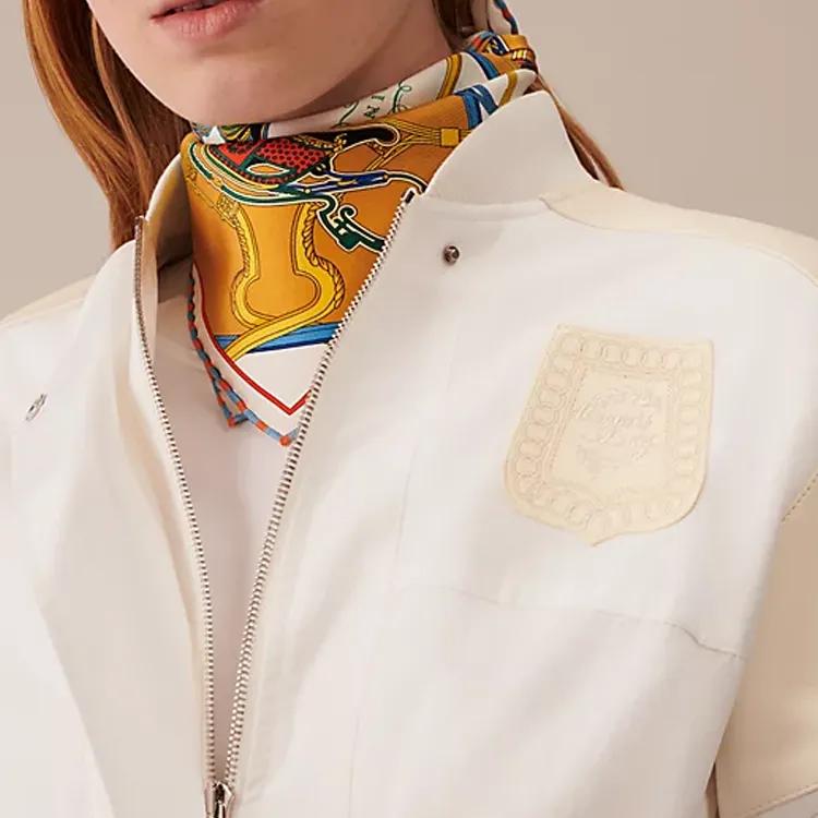HERMES Silk Scarves Women's Yellow-1