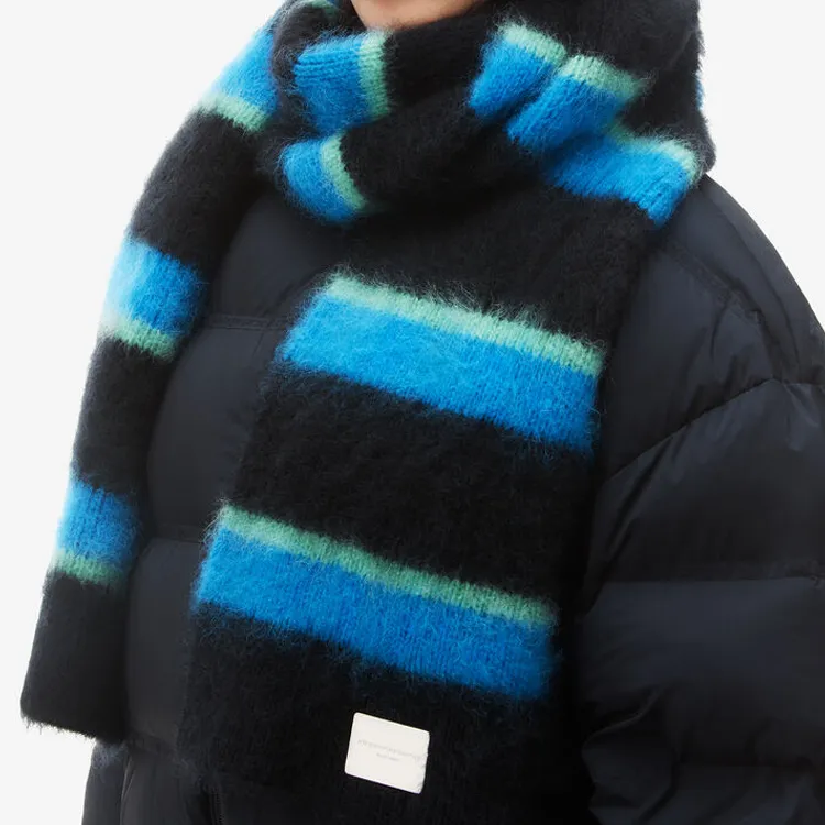 Alexander Wang Knit Scarves Unisex Black/Blue-2