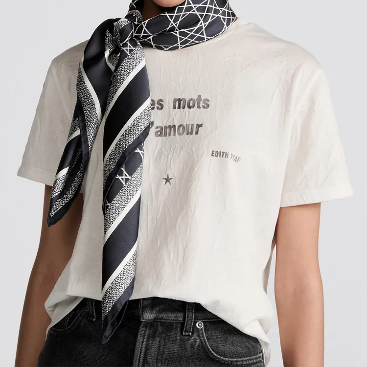 DIOR Silk Scarves Women's Black-3