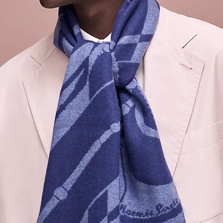 HERMES Knit Scarves Men-1