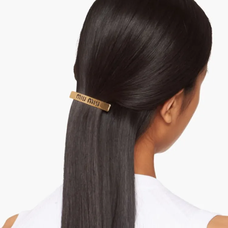 MIU MIU Hair Clips Women's Gold-2