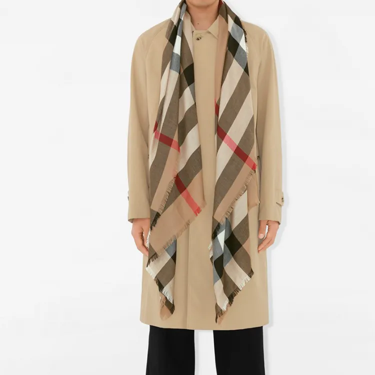 Burberry Striped Intarsia Fringed Scarf-3