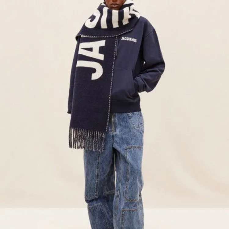 Jacquemus Fringe Logo Scarf-3