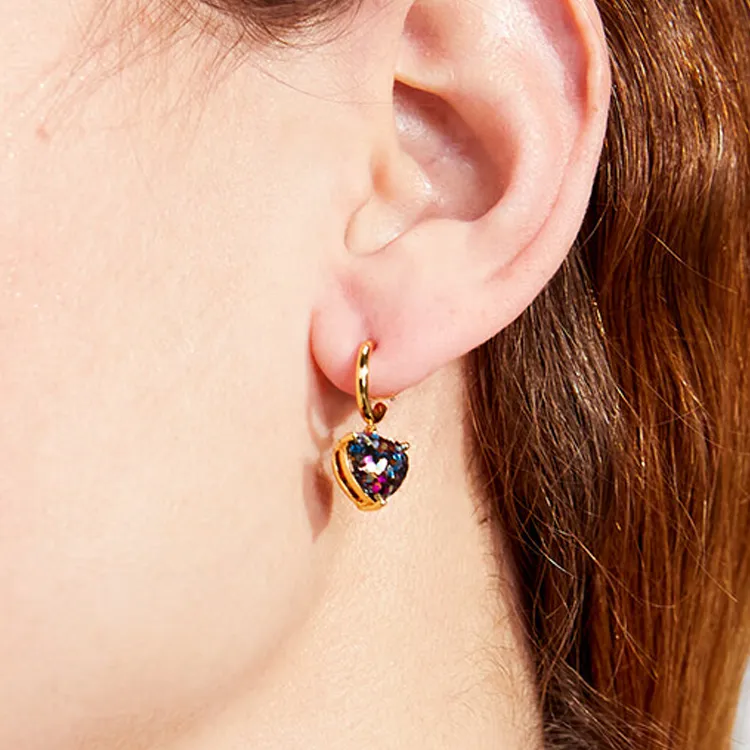 Kate Spade My Love Glitter Heart Earrings-3