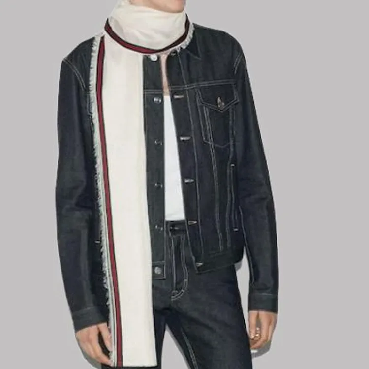 GUCCI Mulberry Silk Shawls Unisex Ecru-2