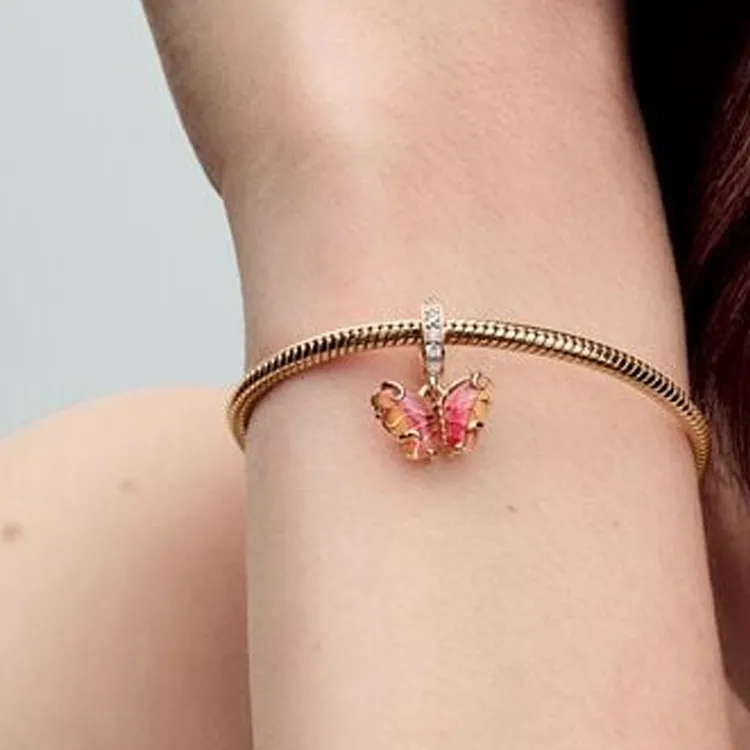 Pandora 14K Rose Gold Pendants Women's Pink-2
